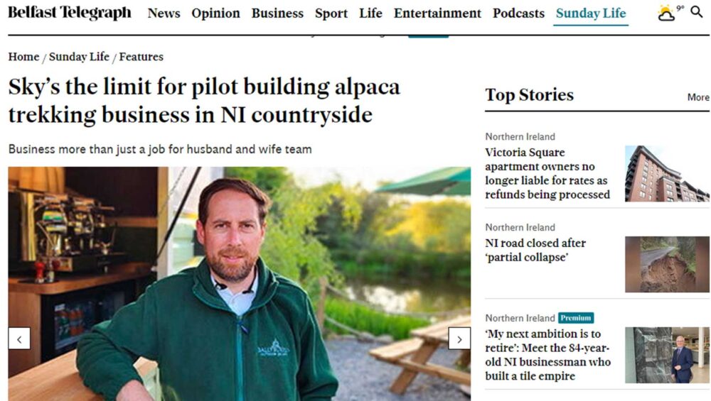 Alpaca Trekking Business Belfast Telegraph