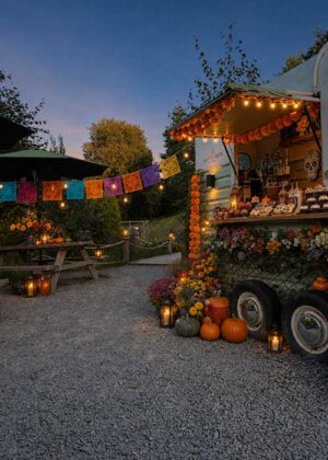 Alpaca Halloween Bouncy Castle and Day of the Dead